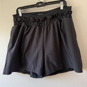 Zella Black Paperbag Waist Athletic Shorts